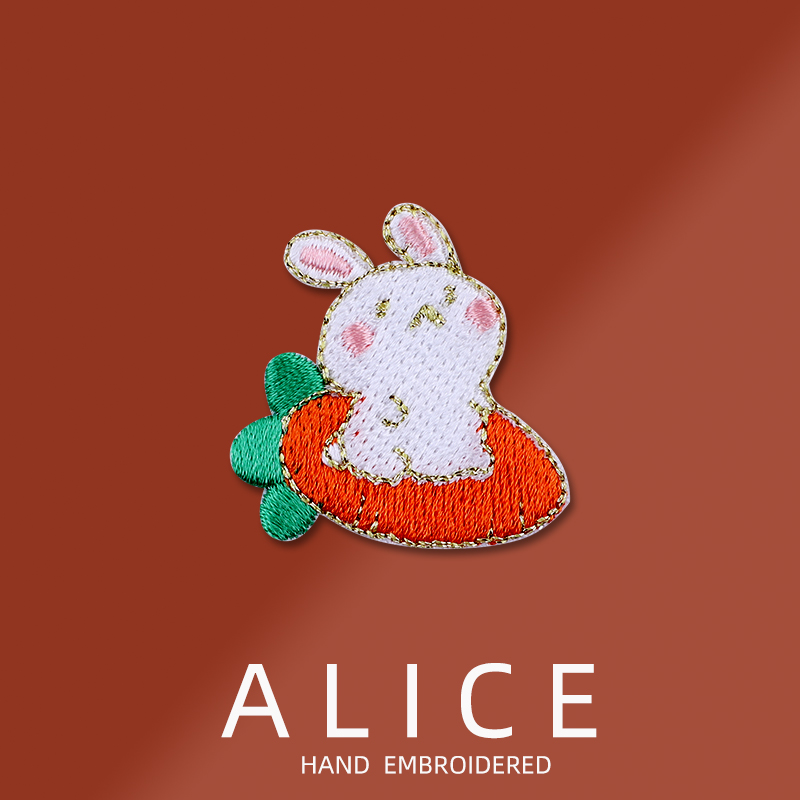 飞翔兔子 刺绣贴衣服补丁贴可爱羽绒服包包裤子修补diy装饰布贴