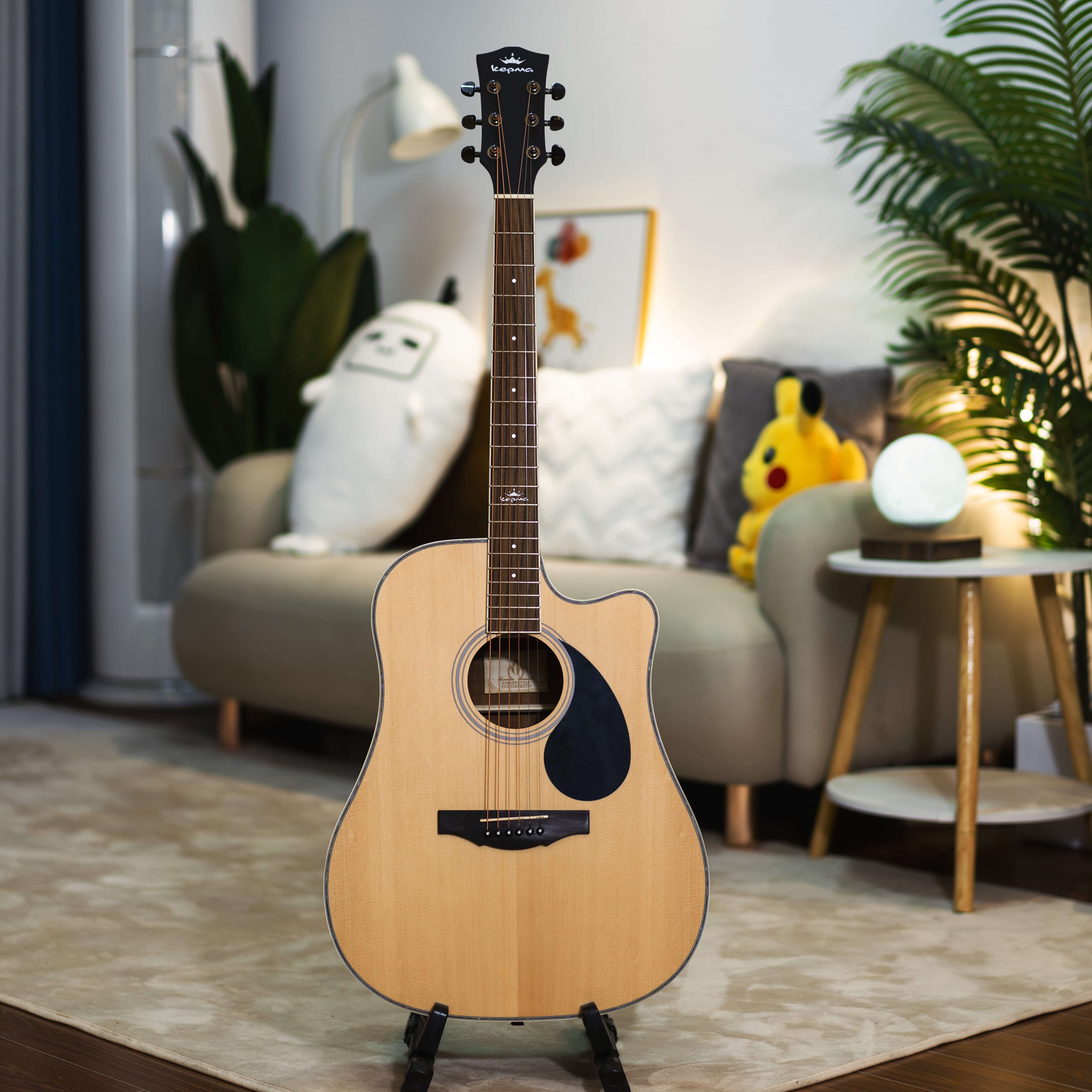 山山吉他 卡玛吉他卡马d1c民谣吉他电箱40寸41寸初学者入门