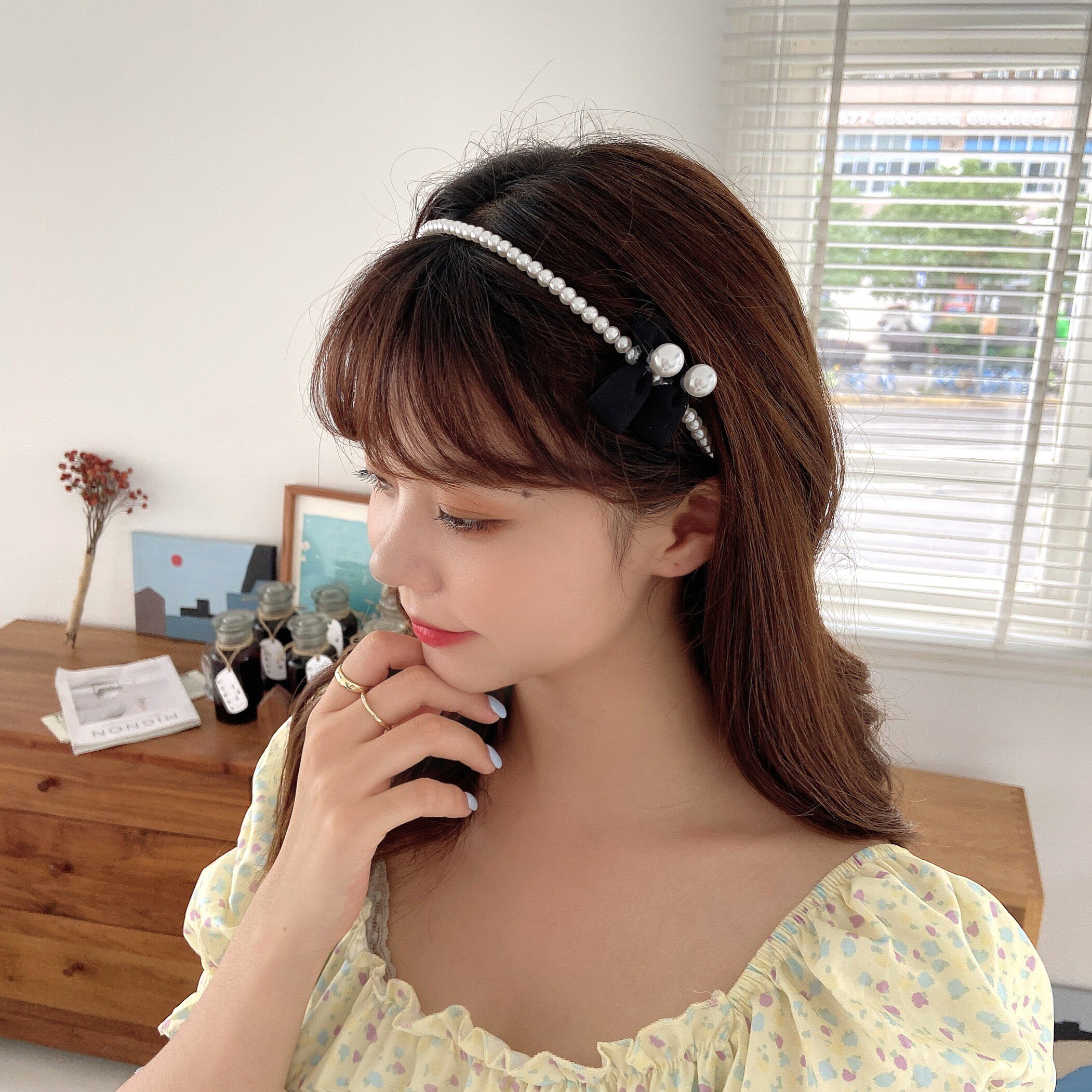 仙女珍珠发箍韩国森系发卡甜美气质发卡外出头箍发饰女网红头饰