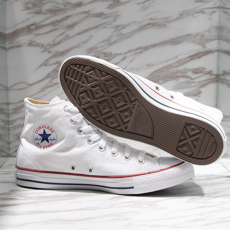 白色高帮帆布鞋女匡威优惠券爱比价妈妈