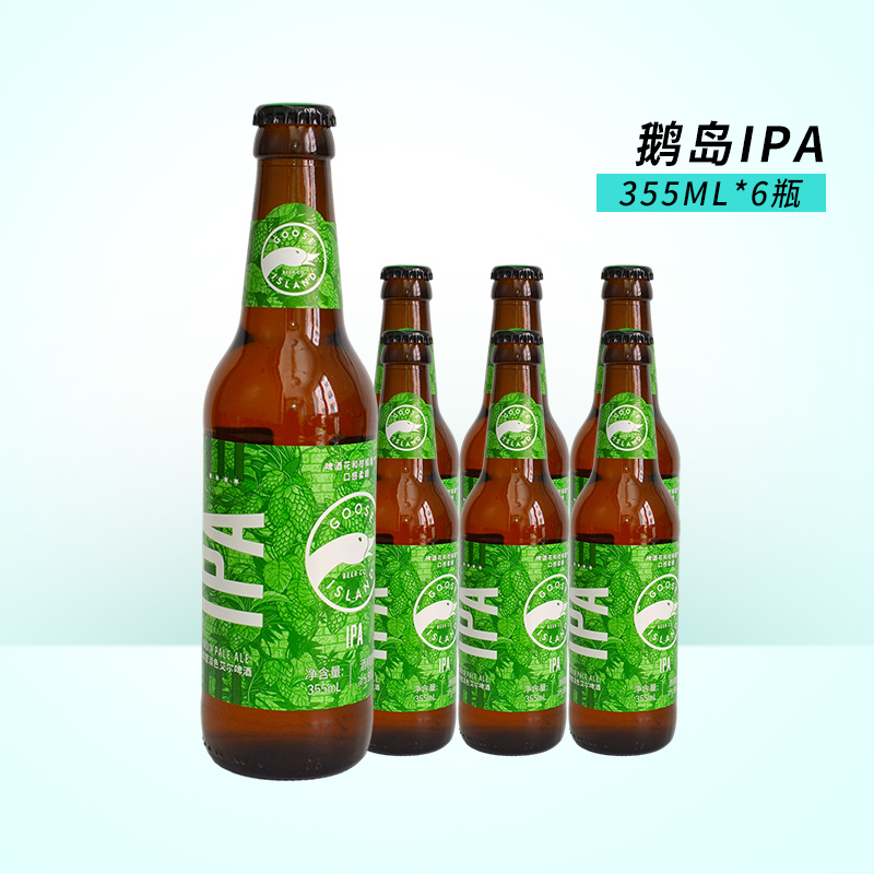 国产精酿百威鹅岛啤酒IPA/312/嘎嘎鹅/贪杯355ml*6瓶装组合500ml