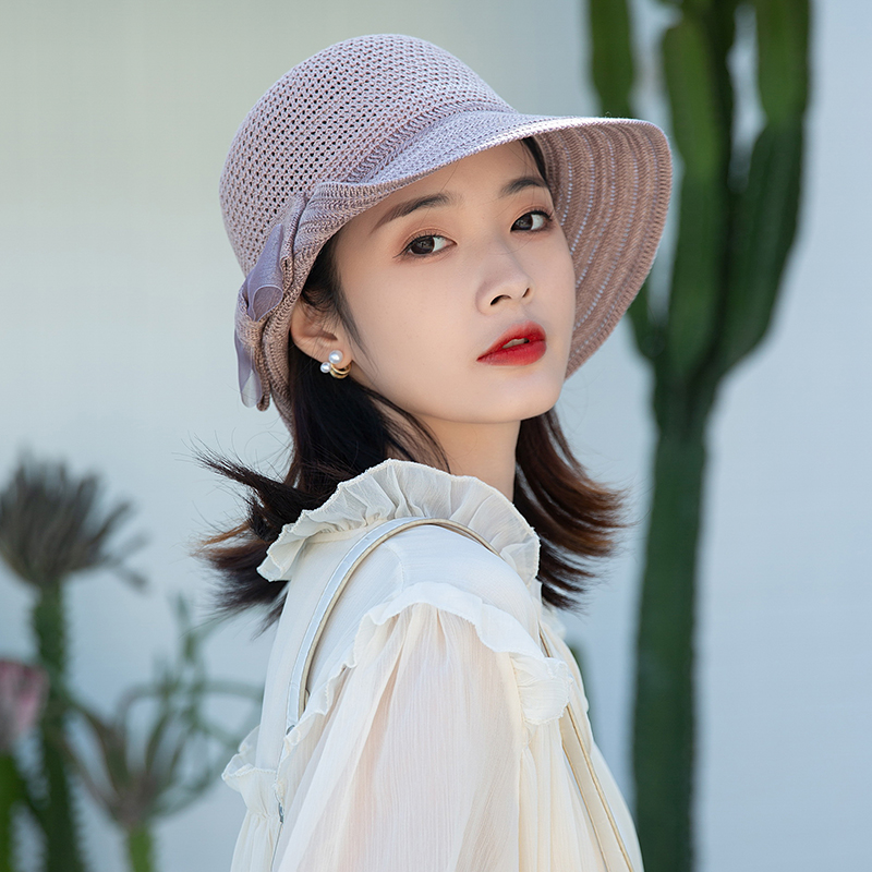 帽子春秋款女渔夫帽百搭夏季新款凉帽薄款时尚优雅防晒遮脸遮阳帽