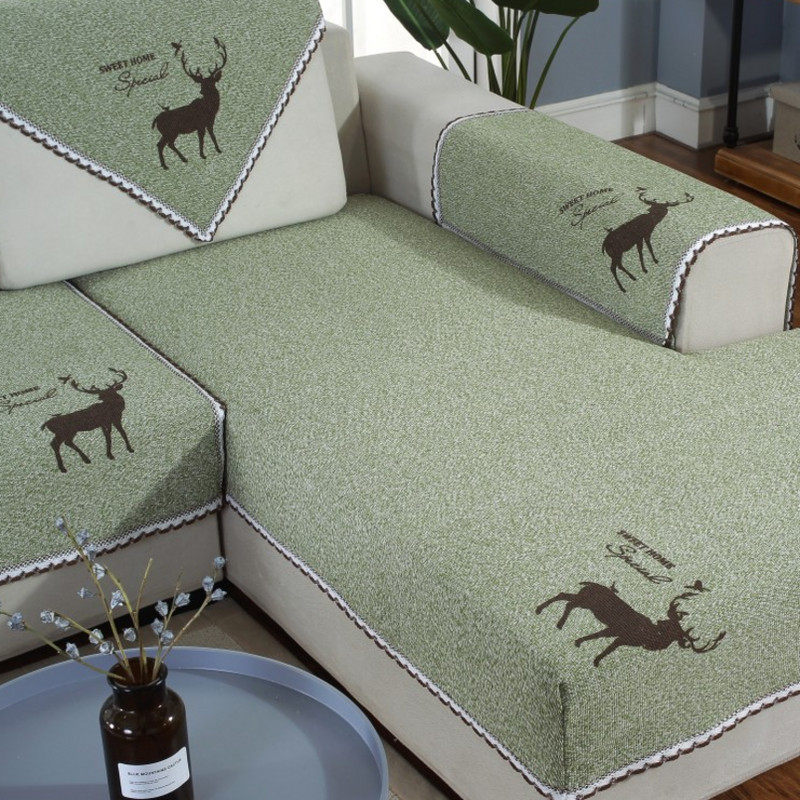 时尚田园双面纯棉沙发垫布布艺坐垫套罩扶手沙发垫