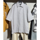 柜319！夏季新品 男装 泡泡纱宽松凉感翻领短袖衬衫 7380552 104