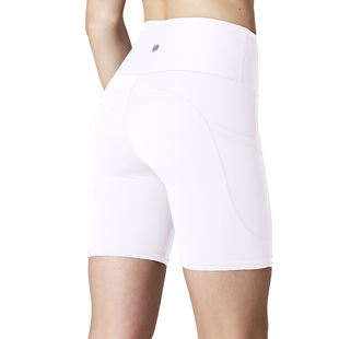 VH高品质白色网球打底速干三四分裤带口袋跑步瑜伽健身弹力短裤女