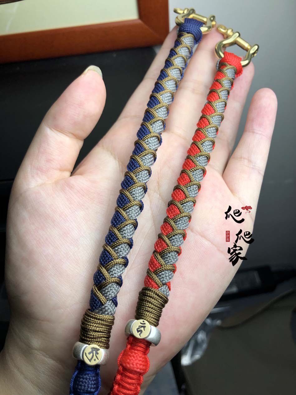 逆鳞手环材料包逆鳞mini马蹄扣diy情侣手环编绳编织手绳生肖守护