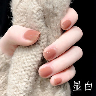 纯色假指甲贴片可拆卸穿戴式夏季果冻胶美甲贴甲2021新款孕妇甲片