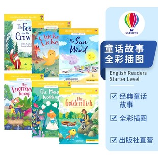 Usborne English Readers Starter Level 小读者系列 分级阅读 入门级 金鱼 小鸡里肯 太阳与风 狐狸与鹳 经典童话故事 英文原版