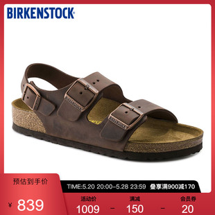 BIRKENSTOCK勃肯软木凉鞋男女同款双扣凉鞋进口凉鞋Milano系列