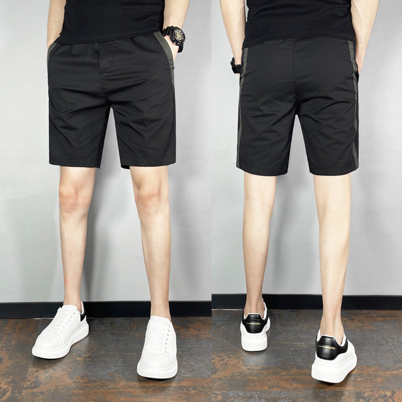 夏季男外穿冰丝薄款短裤修身韩版沙滩裤潮流四分裤网红运动五分裤