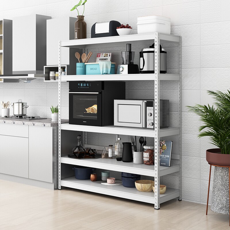 白色仓库货架储物架家用多层置物架超市展示架收纳架库房货物架子