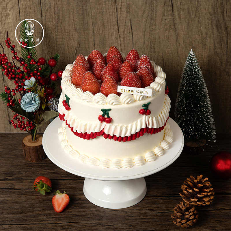 新年草莓蛋糕网红创意生日蛋糕动物奶油北京上海广州成都同城配送