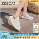 KISSCAT接吻猫2024春新品厚底气垫小白鞋增高运动鞋静奢运动鞋女