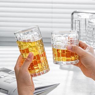 玻璃水杯家用套装夏季客厅待客喝水杯子高颜值杯具日式创意冰川杯