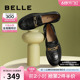 百丽乐福鞋女春夏女鞋新款鞋子商场黑色小皮鞋单鞋3O120AA3