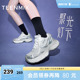 天美意聚光灯下复古厚底增高银色老爹鞋女休闲运动鞋春秋新款