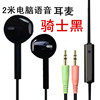 Computer headset double plug cord with microphone 2 m in-ea Computer headset double plug cord with microphone 2 m in-ea