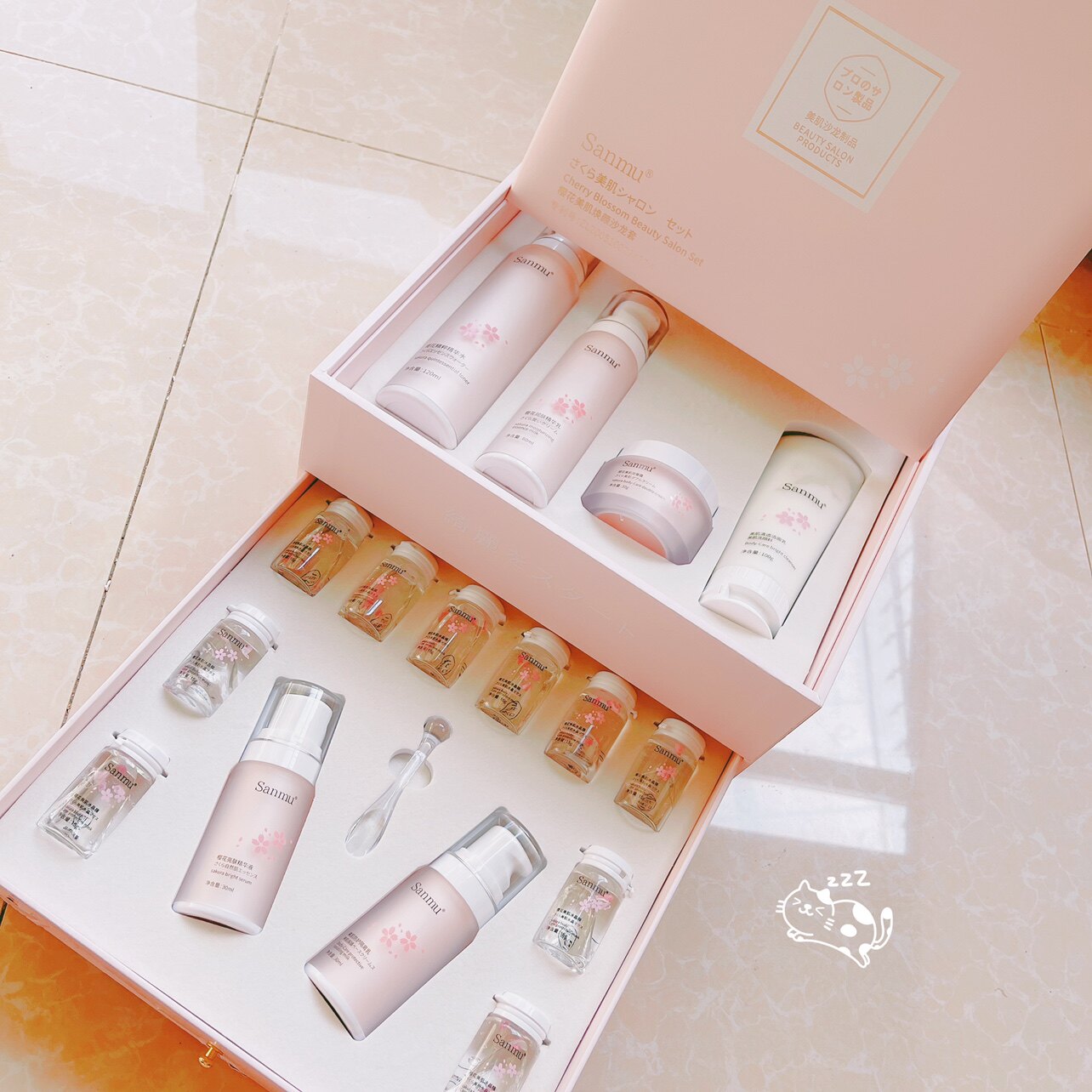 日本三木sanmu樱花套盒院线补水滋养大套护手霜