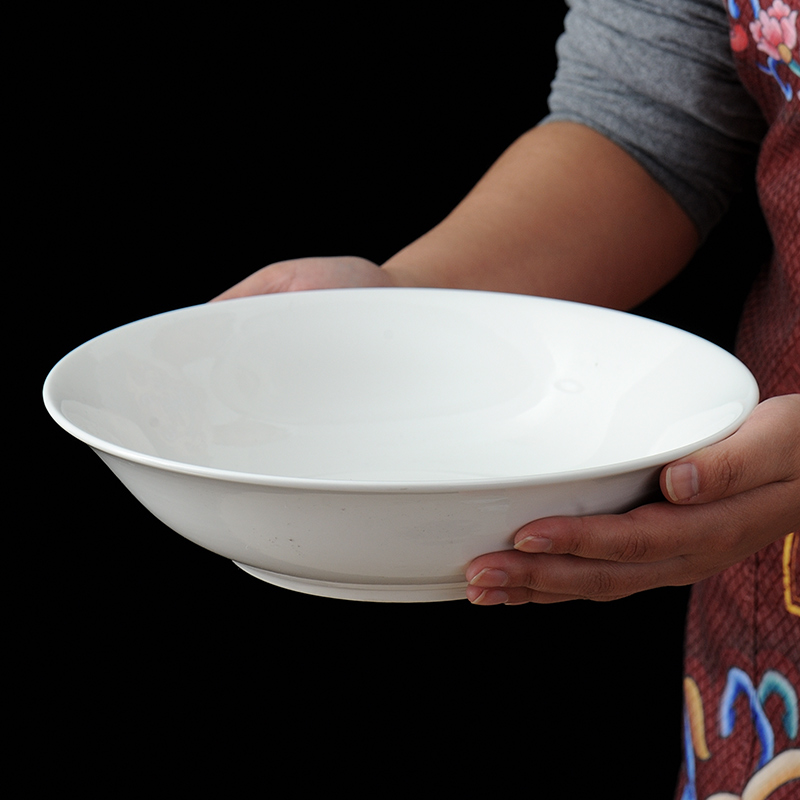 酒店餐厅陶瓷白瓷碗纯白斗碗麻辣烫碗沙拉碗米饭碗商用加厚汤面碗
