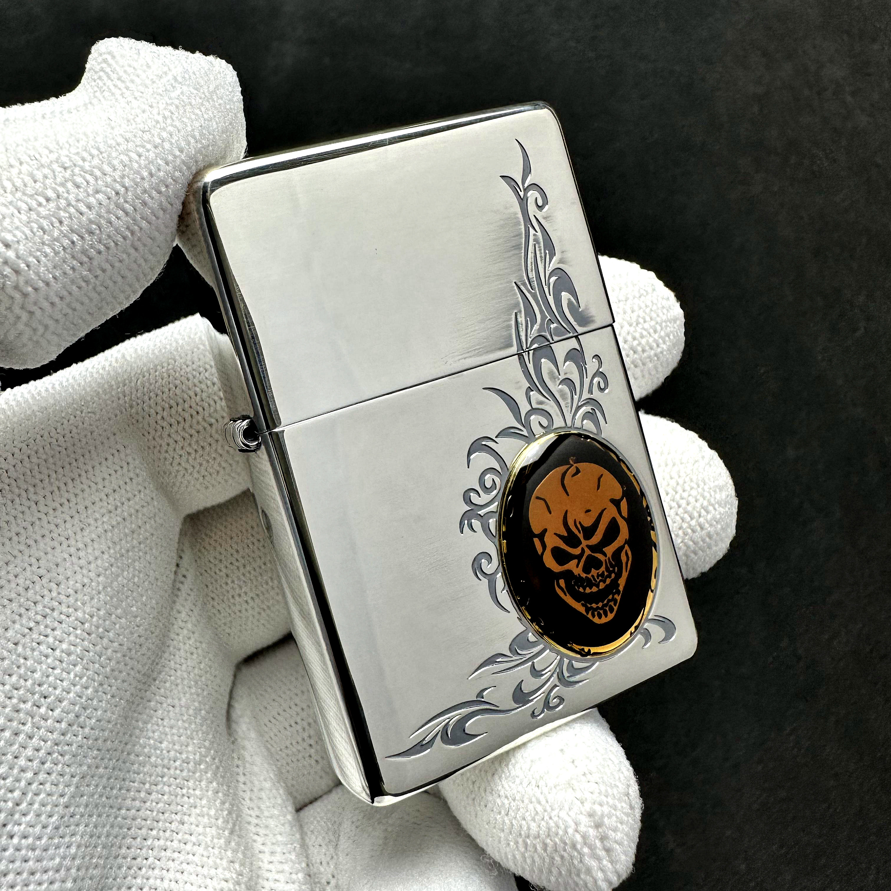 之宝zippo打火机正品日版原版双底刻双头树脂贴章zippo