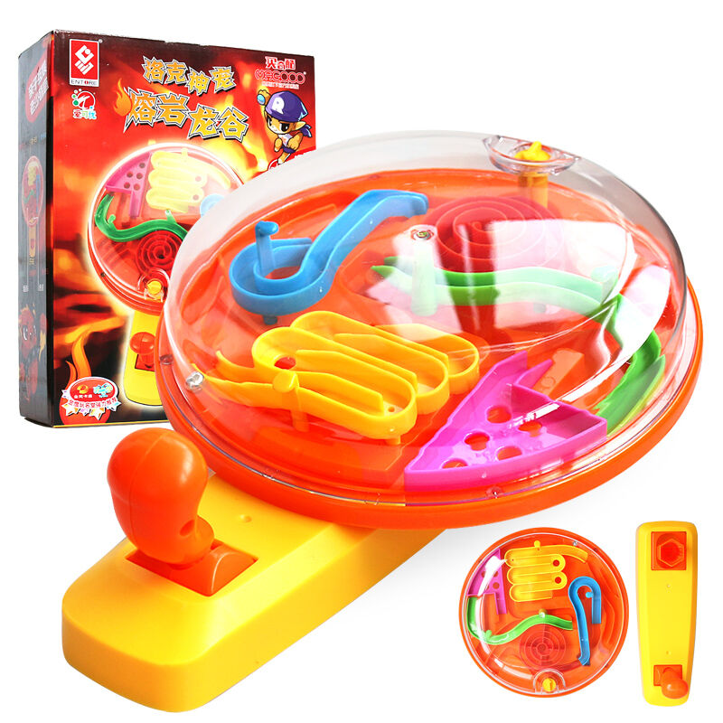 趣味童年洛克王国3D立体魔幻迷宫球儿童玩具飞碟轨道走珠智力球2