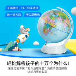 北斗月伴智能AI语音地球仪AR地球仪儿童玩具动画3D立体悬浮初中学生用灯光台灯摆件摆设教学版20cm小号世界