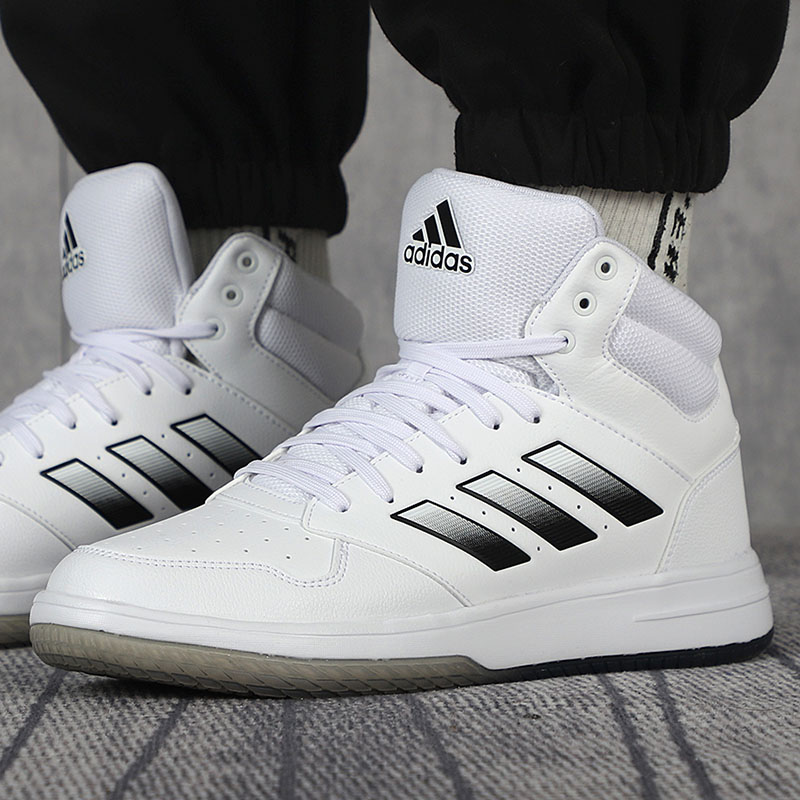 包邮adidas阿迪达斯男鞋子板鞋男春季新款白色高帮运动鞋休闲鞋fy8561