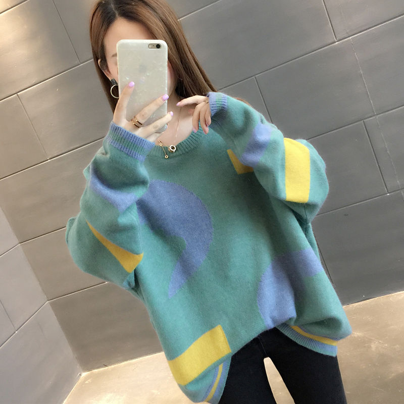 毛衣女套头宽松韩版显瘦遮肚加大码女装胖妹妹秋冬打底针织衫上衣|msdalam kategori mod main/animasi/Zhou Bian/cos/permainan papan, kostum cosplay/props/perkhidmatan, Wanita Cosplay - dari Buy2taobao.com untuk memberikan perkhidmatan ejen Taobao profesional membeli