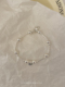 现Sunup_Q韩国ins 925银 圆牌珠子手链 显白高级感小众设计