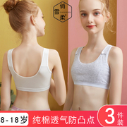 Girls underwear development period anti-bump high junior high school students pure cotton wrap chest tube top girl sling vest thin