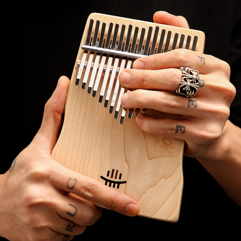 bws拇指琴卡林巴琴17音手指琴初学者五指琴kalimba乐器水晶透明琴