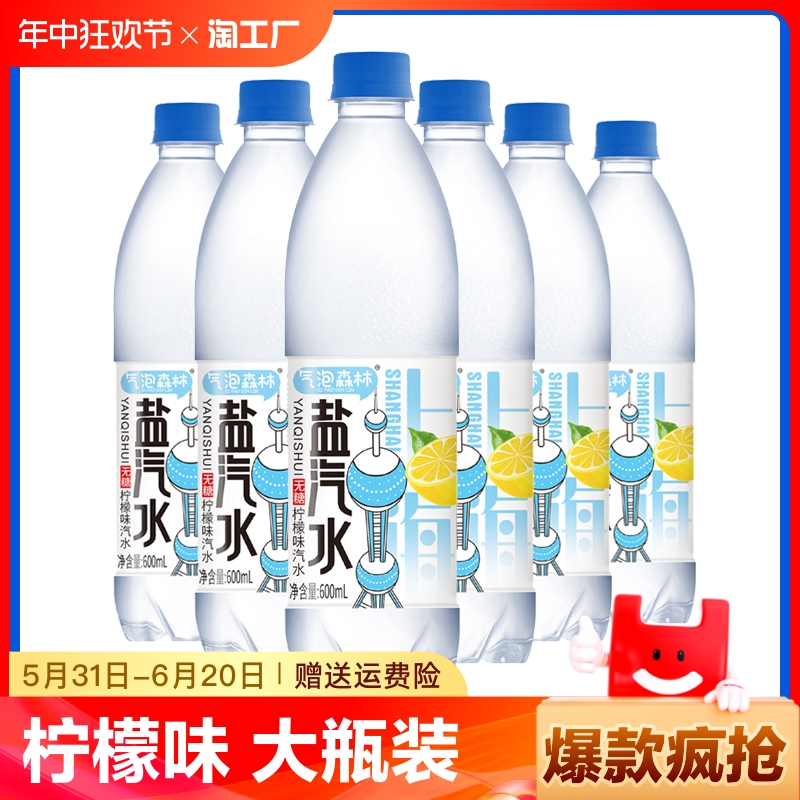 盐汽水上海600ml夏季饮品解渴特价包邮整箱批发商用气泡可乐森林