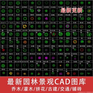 园林景观CAD图库设计图块人物平面立面铺装拼花施工图工装素材图