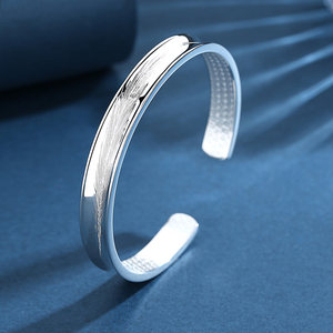 9999纯银手镯女银镯子时尚图片