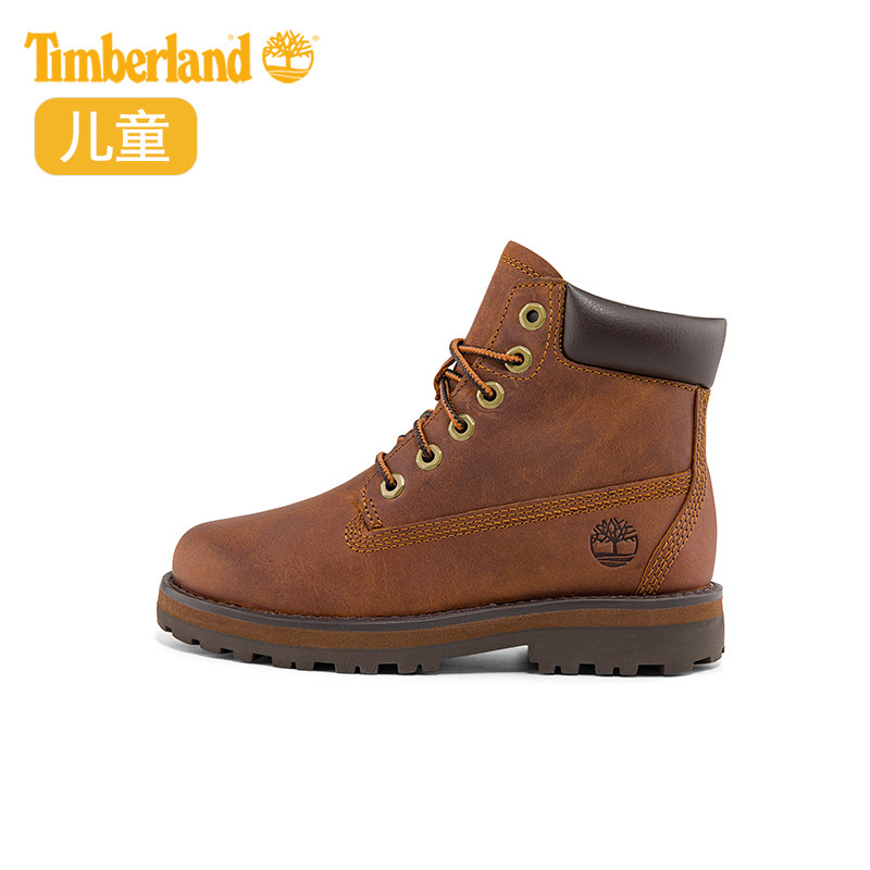 timberland添柏岚官方童鞋大黄靴马丁靴青少年高帮户外皮革12909