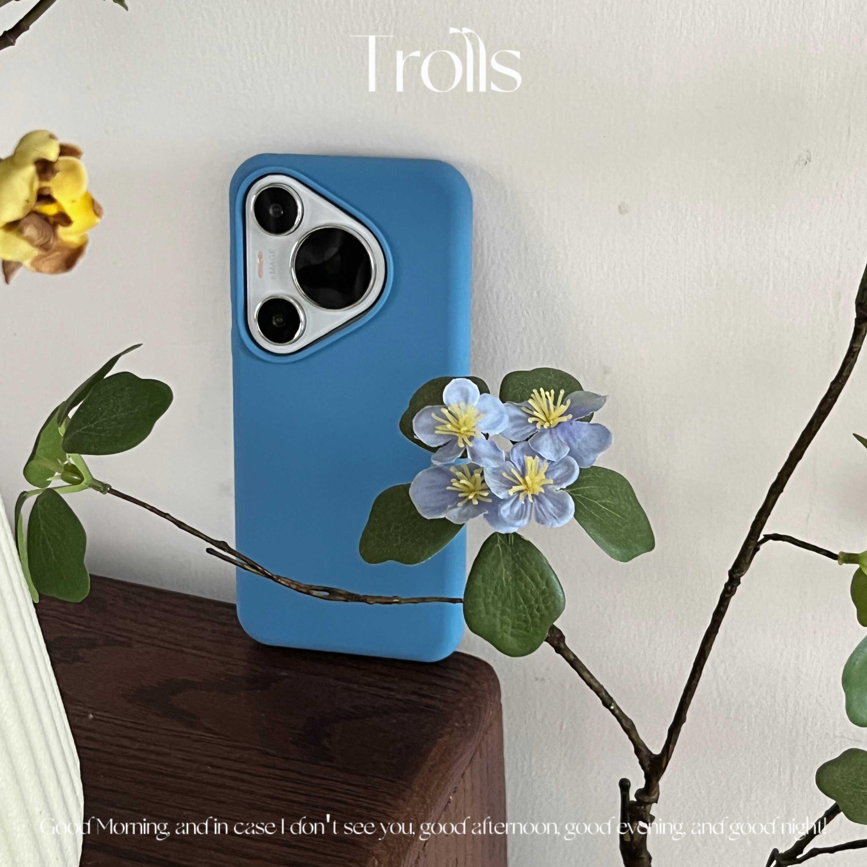 Trolls|韩国ins矢车菊蓝色