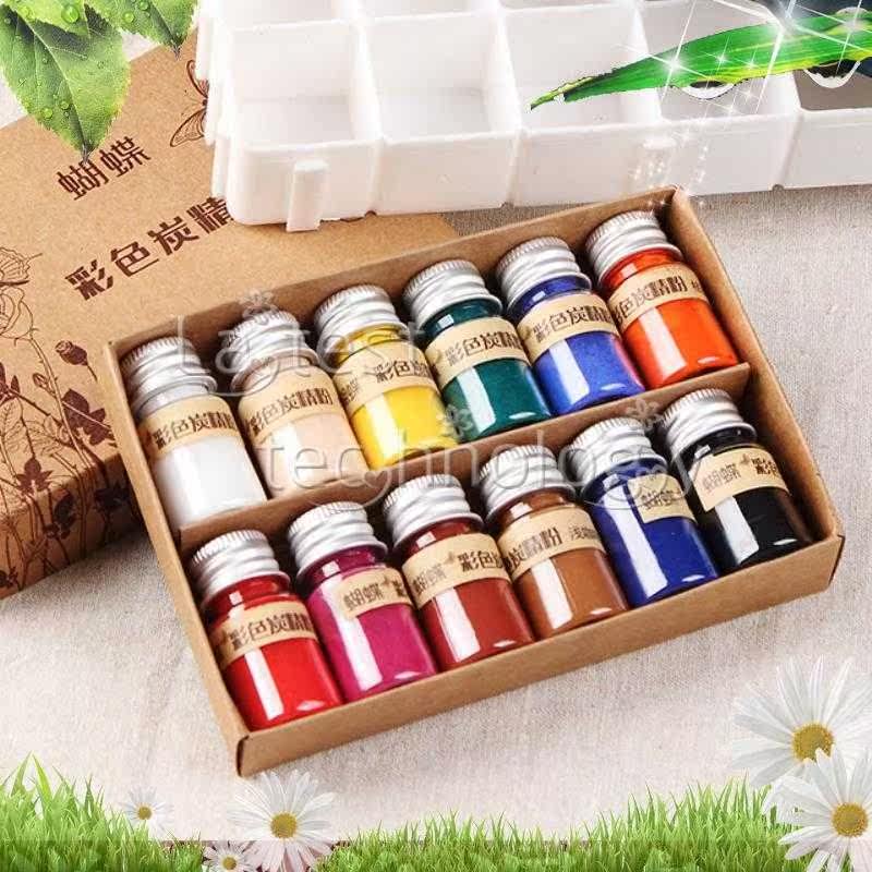 国画颜料美术粉粉素描彩色碳粉休闲成熟炭粉国画颜料