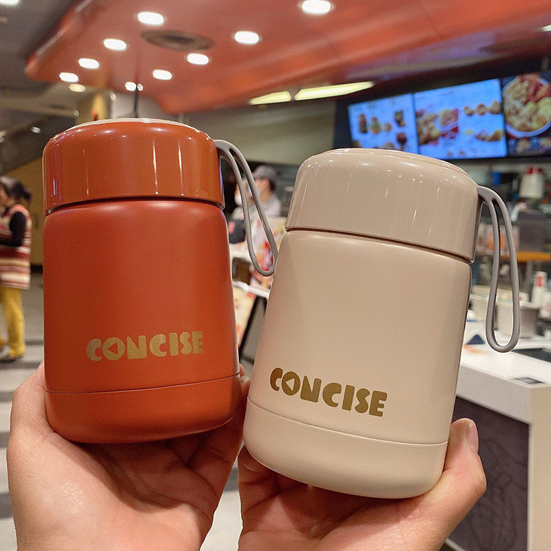 矮胖型小巧不锈钢水瓶可爱大肚杯女便携小广口宽口大口径保温杯子