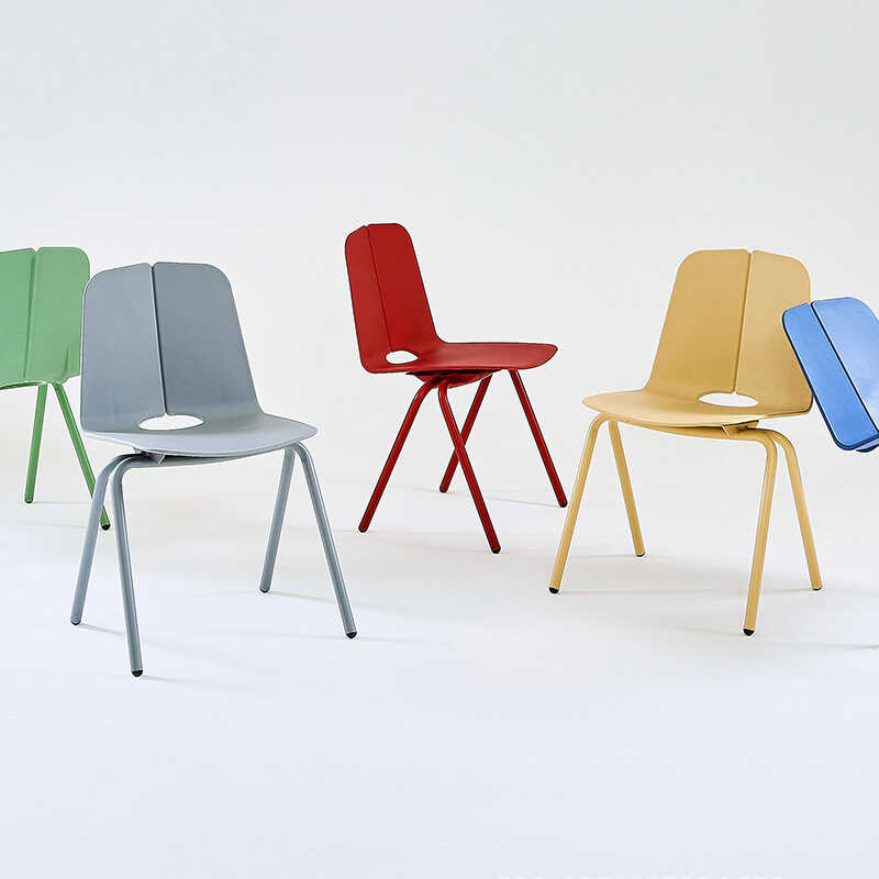 北欧ins餐厅靠背椅现代简约休闲凳子加厚塑料椅子家用叠放餐椅
