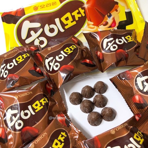 韩国进口好丽友原味牛奶可爱蘑菇帽子型巧克力203g 袋装