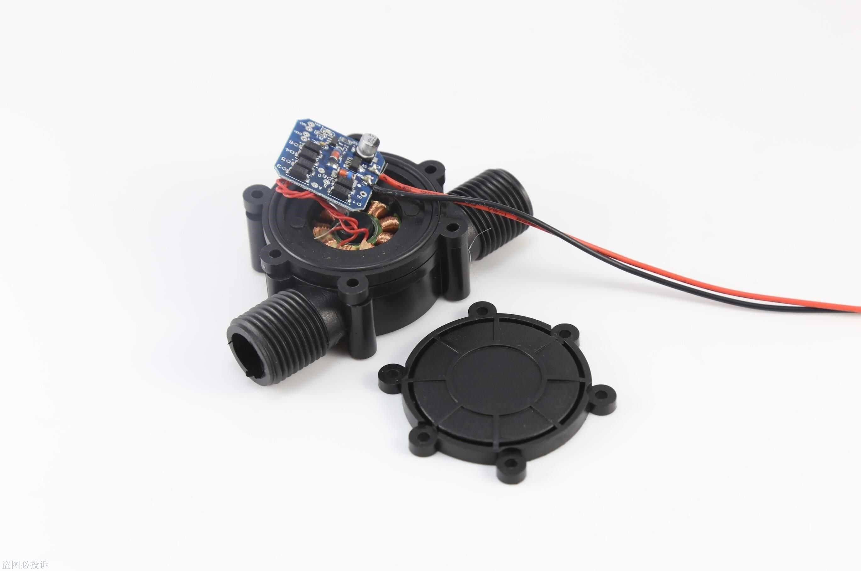 发电机直流小型5v12v80v管道微型水力自来水水力发电机