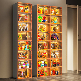 手办乐高展示柜家用玩具摆件仿玻璃亚克力收纳盒模型积木置物架子