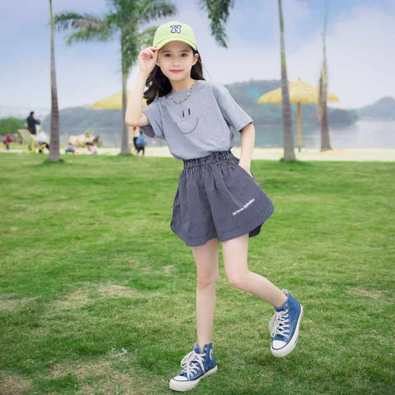 12岁女孩夏装两件套中大童