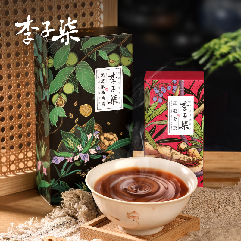 李子柒黑芝麻糊黑芝麻核桃粉红糖姜茶组合黑米粉五谷营养早餐冲饮在类目 咖啡/麦片/冲饮, 天然粉粉食品中 - 来自Buy2taobao.com提供专业的淘宝代购服务