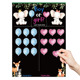 Boy or Girl Gender Reveal Voting Game Poster Board with Stic