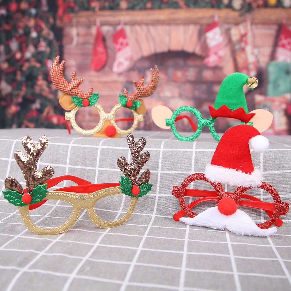 christmas decoration glasses set headband gift