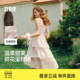 森马连衣裙女肌理雪纺蛋糕裙度假风2025夏新款浪漫碎花吊带裙温柔