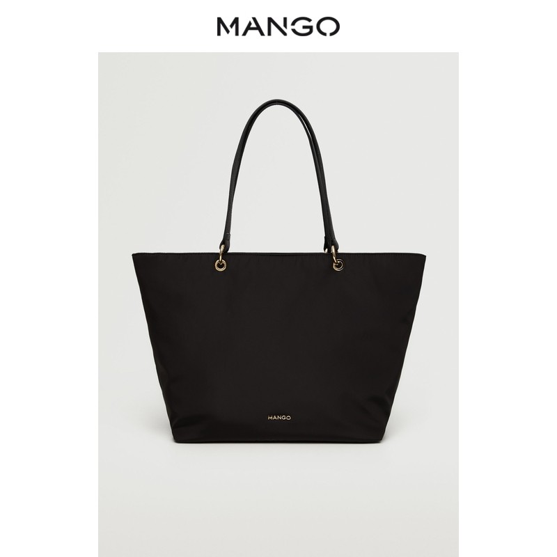 mango女装包包2022春夏新款大号标志细节单肩包购物包