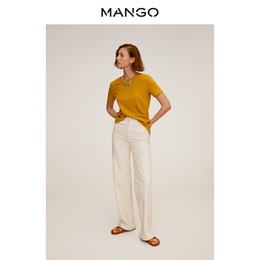 MANGO女装T恤2020春夏新款棉质T恤