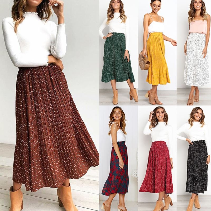 2019 new fashion wave sweet air pocket pleated skirt|ruв категории Женская одежда, юбка - от Buy2taobao.com для оказания профессиональной услуги покупки агента Taobao